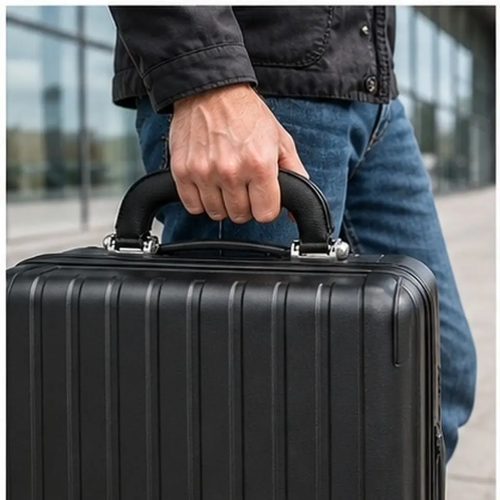 2Pcs Suitcase Handle Replacement Luggage Grip Handle Foldable Easy Install Comfortable Secure Carry for Travel Bags