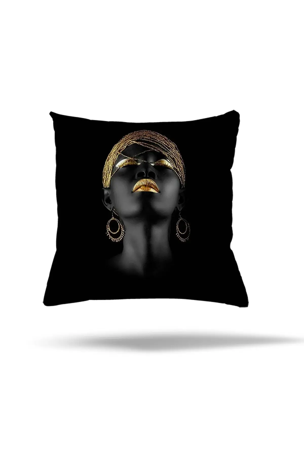 

African Woman Pattern Pillow Cover Cushion Cover Sofa Pillow Covers Hidden Zipper Soft Gift Design Home Products Marriage