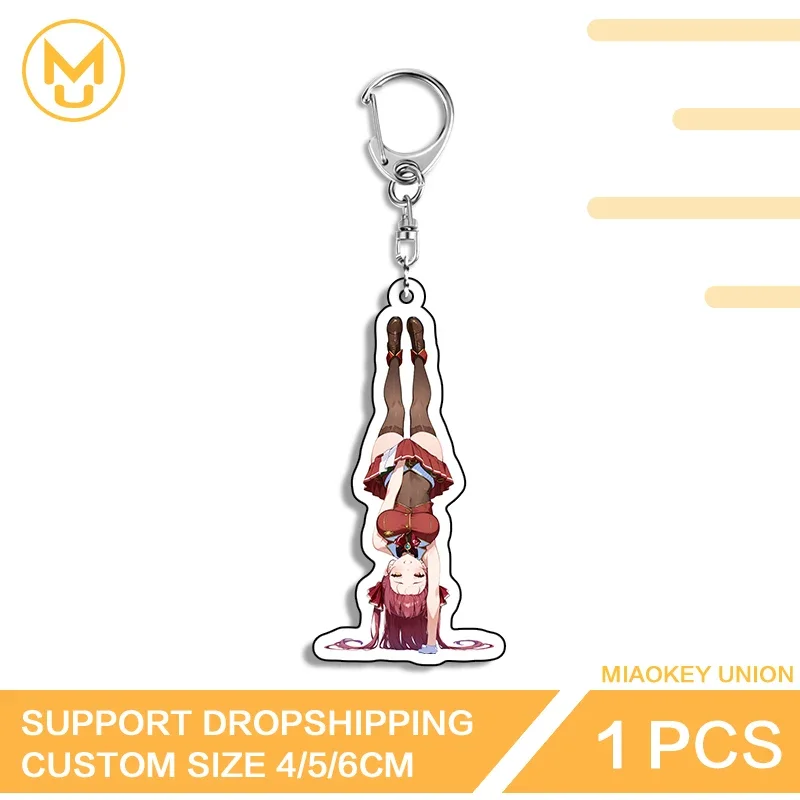 Creative Stand Upside Down Hololive Houshou Marine Waifu Innovative Double Sided Keyring Unisex Adjustable Anime Decorations