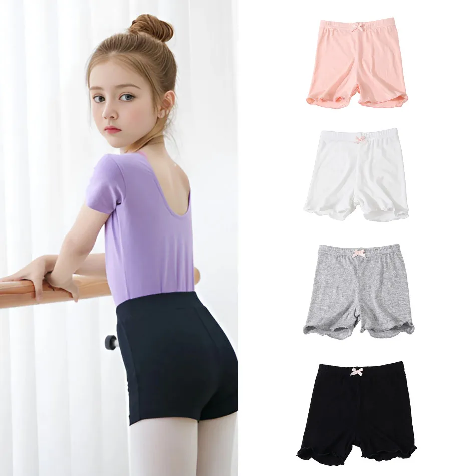 3-11 Year Old Summer Girls Safety Pants Fashion Solid Color Modal Children Anti Walking Light Pants Thin Student Shorts