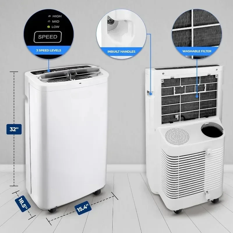 Kleine Airconditioner Draagbare Ingebouwde Ontvochtiger-Draagbare AC-Unit Voor Kamers Afstandsbediening Draagbare Airconditioner