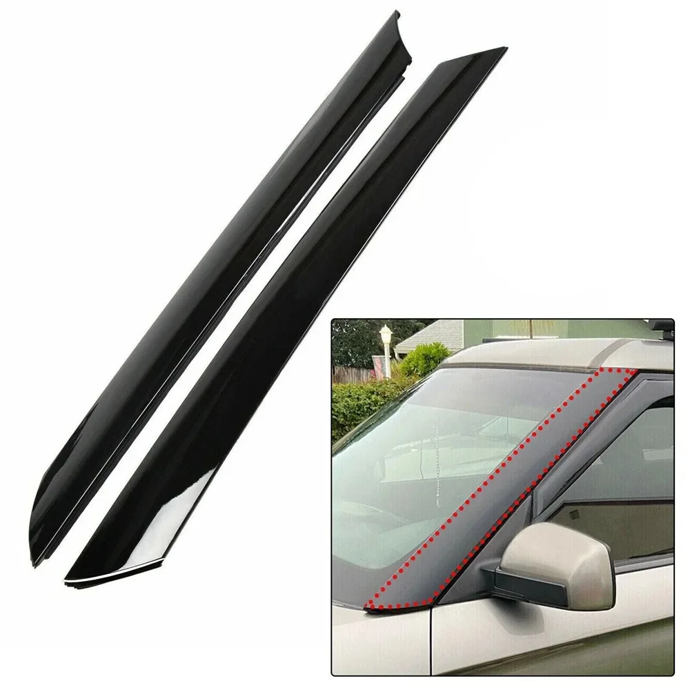 Pillar Garnish Set A-Pillar Trim Panel Engineering Plastics Direct Replacement Wear Resistant Sleek Design Black