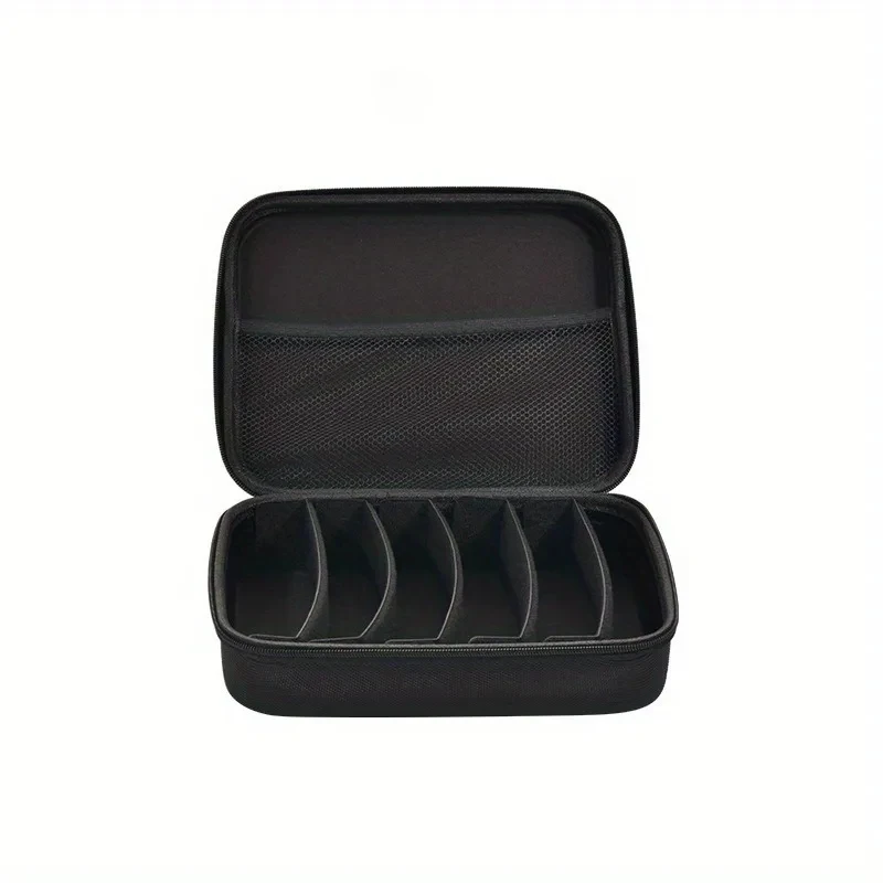 6Grid7Grid8Eyeglass storage bag, sunglasses storage box with Velcro and card slot, eyeglass pouch wholesale Portable black trave image 4