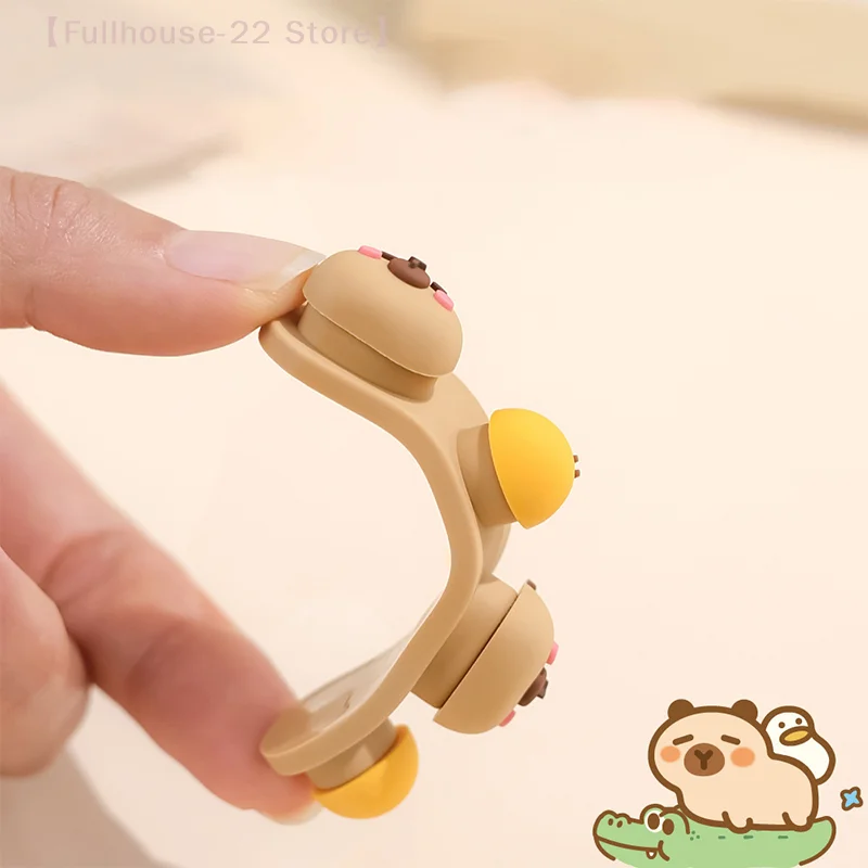 【MAX-22】منظم كابلات كابيبارا المحمول كابل بيانات سيليكون خالٍ من اللكمات كابل ثابت لتخزين كابل شحن كرتوني