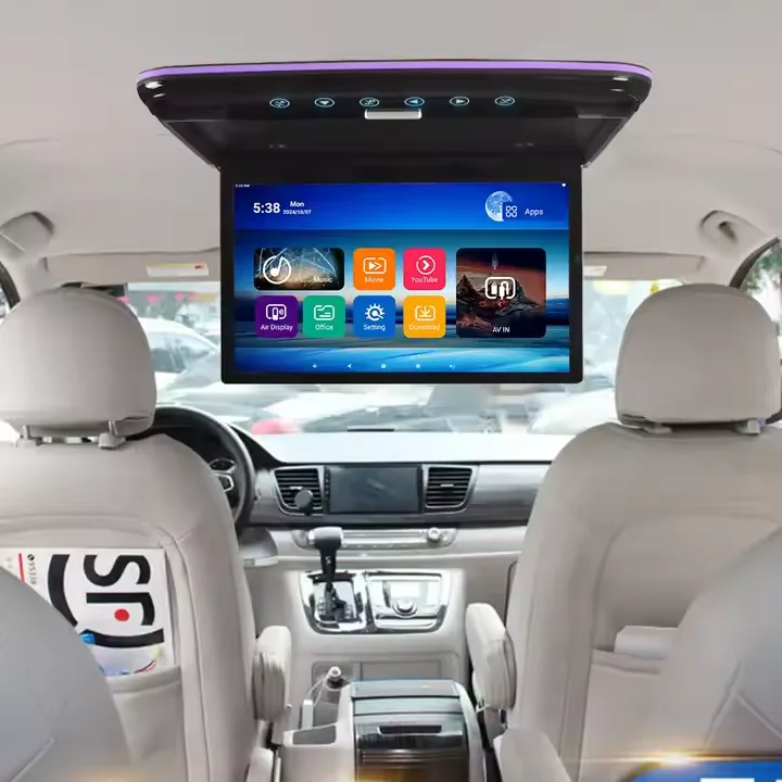 Roof IPS 13.3-inch Flip Screen Overhead Multimedia Video Ceiling Roof Mounted Display Car MP5