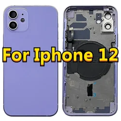 For Iphone 12 Full Assembly Back Housing New Change Repair Middle Chassis Frame Back Cover Battery Rear Door Parts