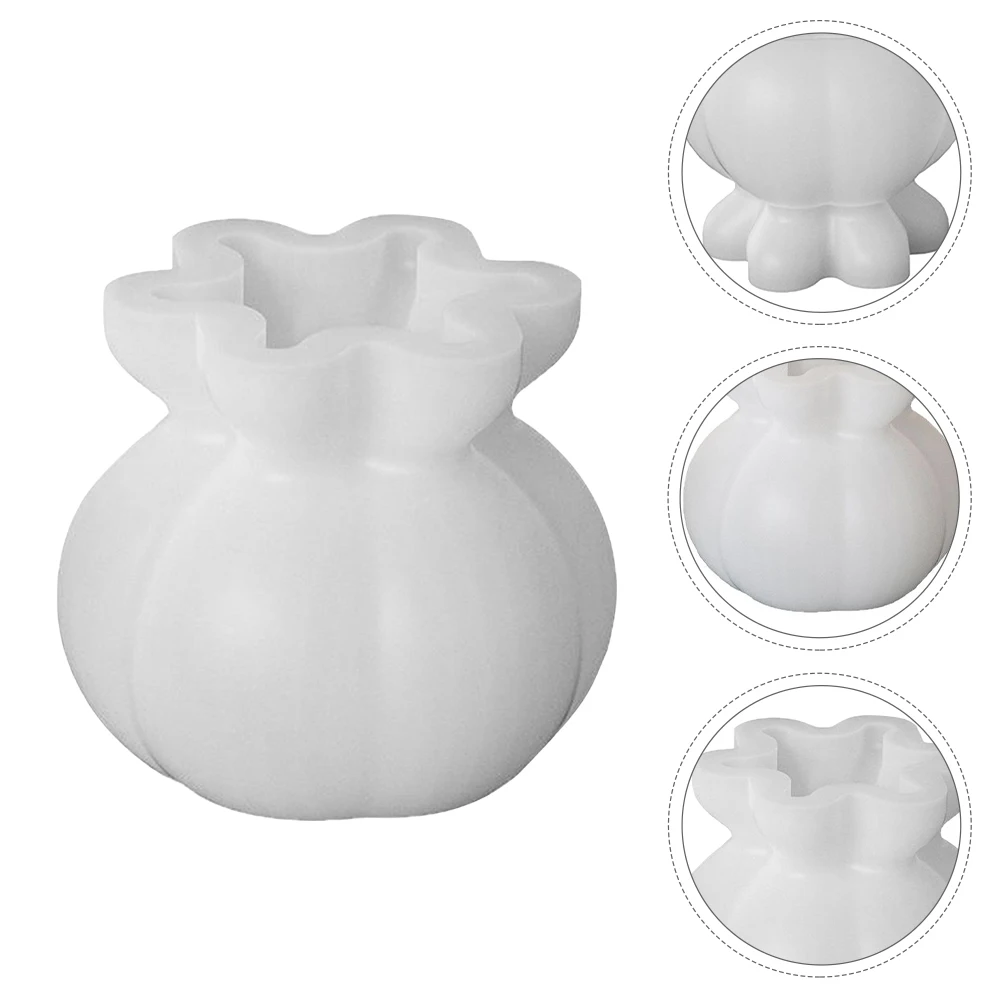 

Epoxy Lucky Bag Vase Mold Flower Resin Molds Silicone Dining Table Moulds White Home Decoration