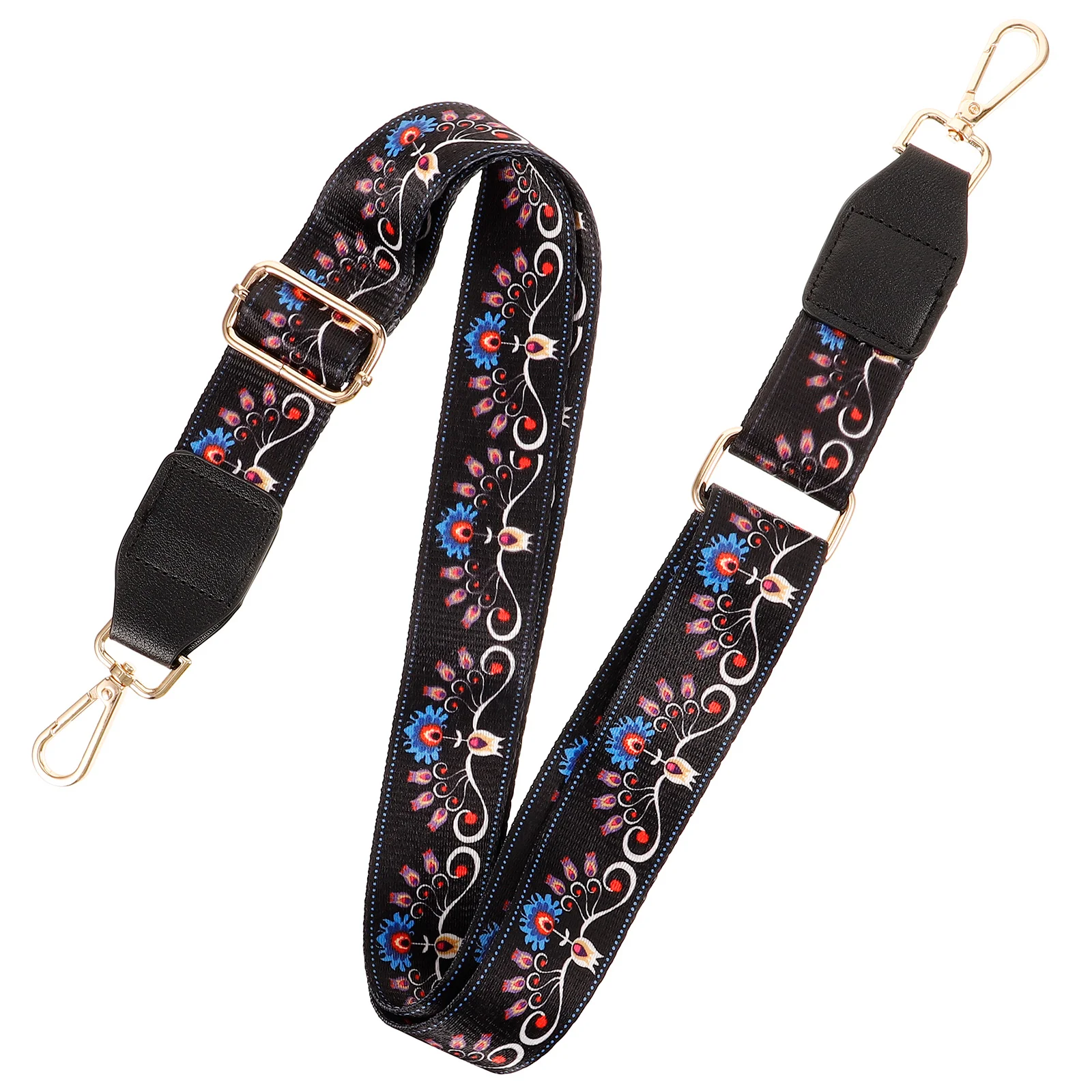 

Banjo Strap Supply Replacement Straps Vintage Floral Pattern Metal Belt for Gift Decor Adjustable