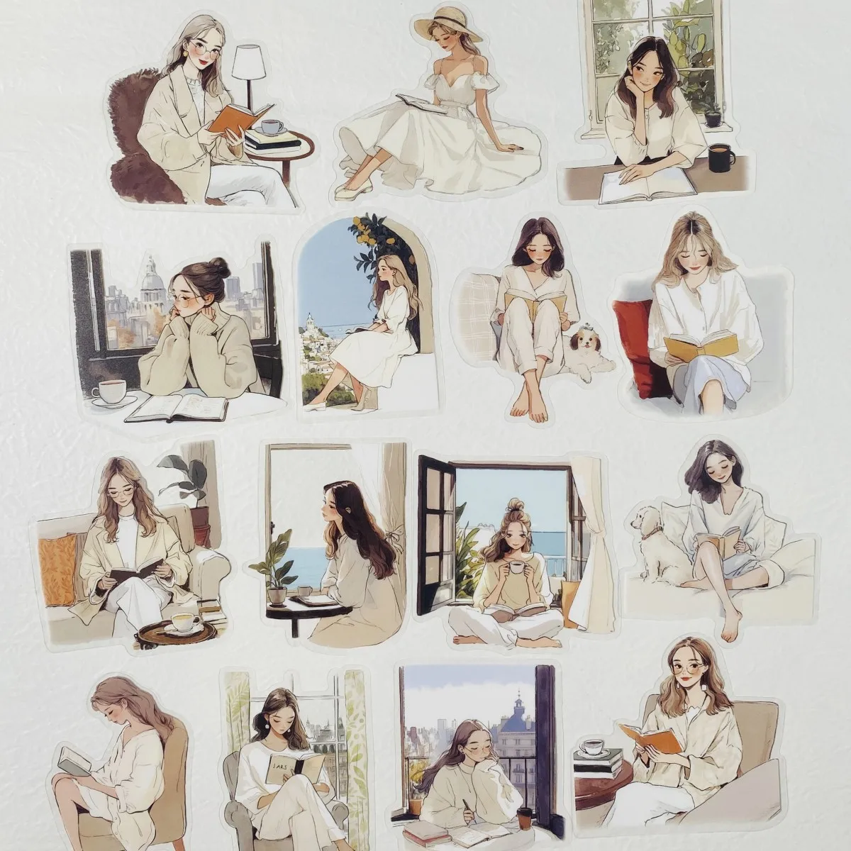 Journamm 30 قطعة من ملصقات شخصيات الحساب اليدوي للحيوانات الأليفة لبطاقات التزيين والمجلات المجمعة وملصقات القصاصات #6