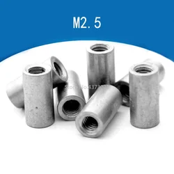 Queijo conectando Pipe Rivet, M2.5 Thread, DIY Knife Material, Making Knife, Handle Screw, Cylindrical Nuts, 10 pcs