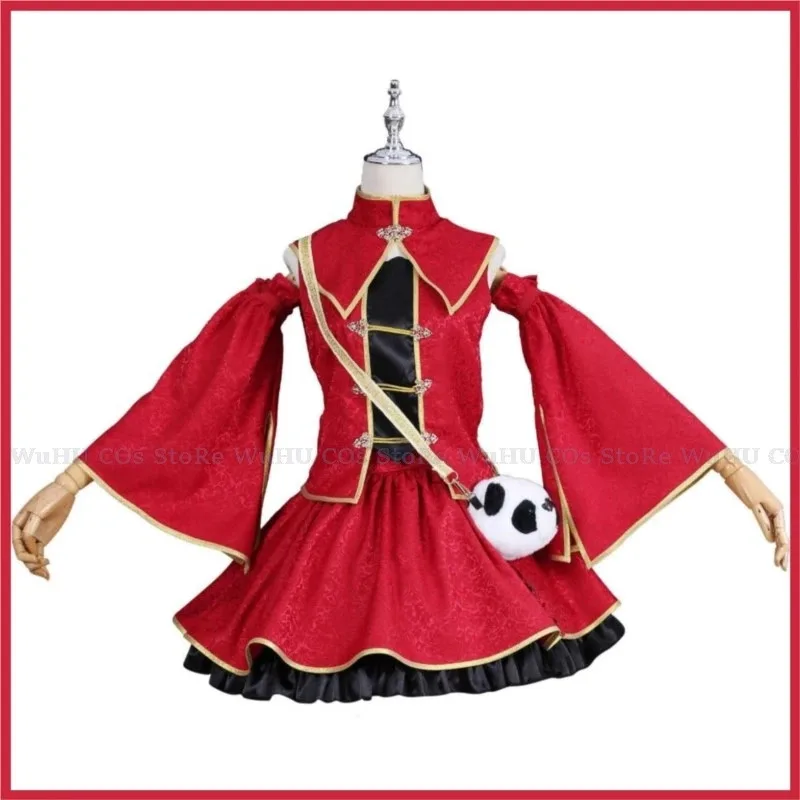 

asdh8@Anime Shugo Chara Hinamori Amu Cosplay Costume Wig Chinese Style Red Skirt Lolita Woman Lovely Kawaii Traditional Festival