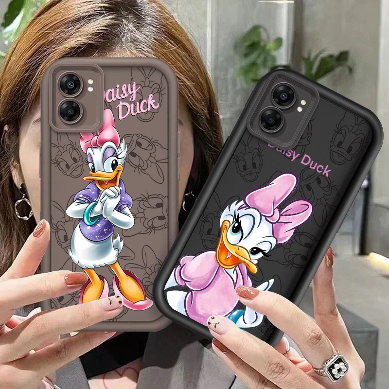 Daisy Disney Cartoon Fashion Eye Ladder For OPPO Find X5 X3 A58 A57 A55 A53 A54 A92 A74 A78 A98 A16 A94 A76 A72 5G TPU