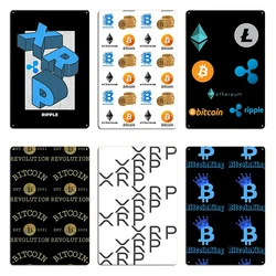 Bitcoin Ethereum Ripple Xrp Sticker Pack Metal Plaque Poster Mural Painting Club Bar Wall Cave Bitcoin Tin Sign Poster