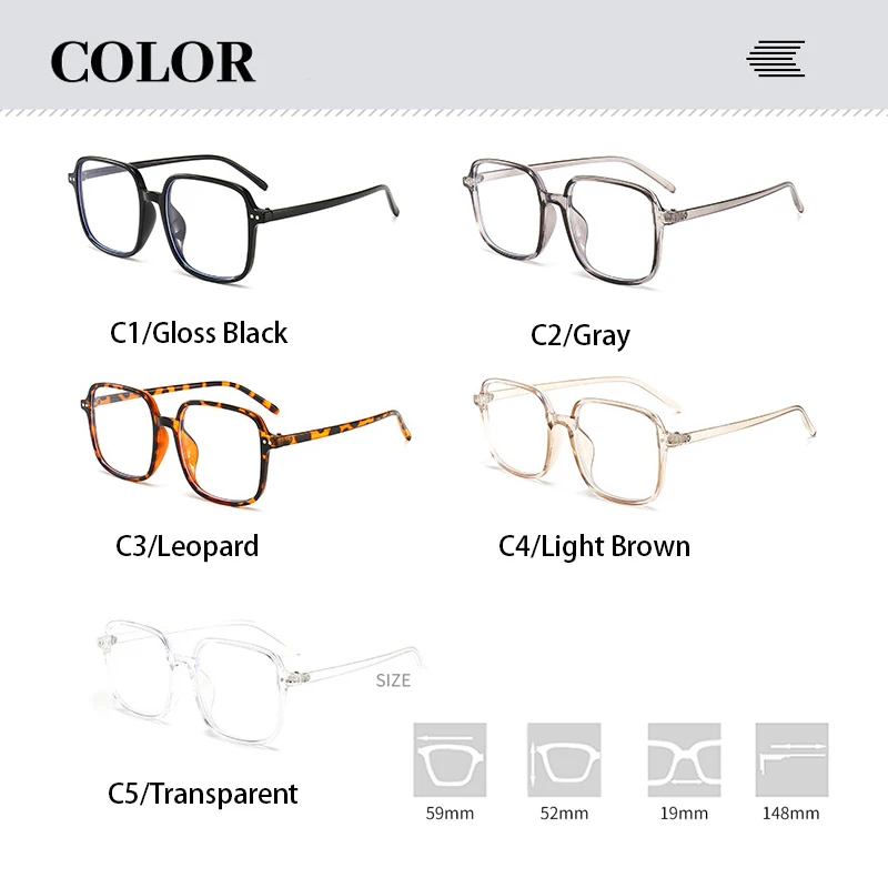 RUOBO New Retro Clear Lens Large Frame For Men Women Students Prescription Eyeglsses Frame Eyewear Optical Spectacle Eyeglass