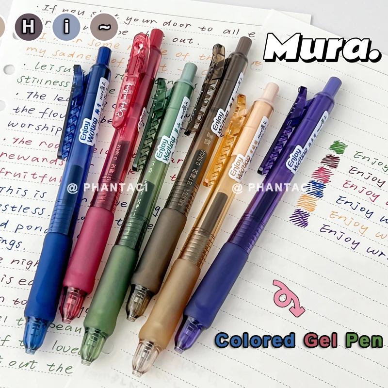 6 unids/set bolígrafo de Gel de Color Retro para estudiantes 0,5 MM bolígrafo de tinta de Gel multicolor pintura Graffiti bolígrafo de escritura bolígrafo de color Vintage nuevo