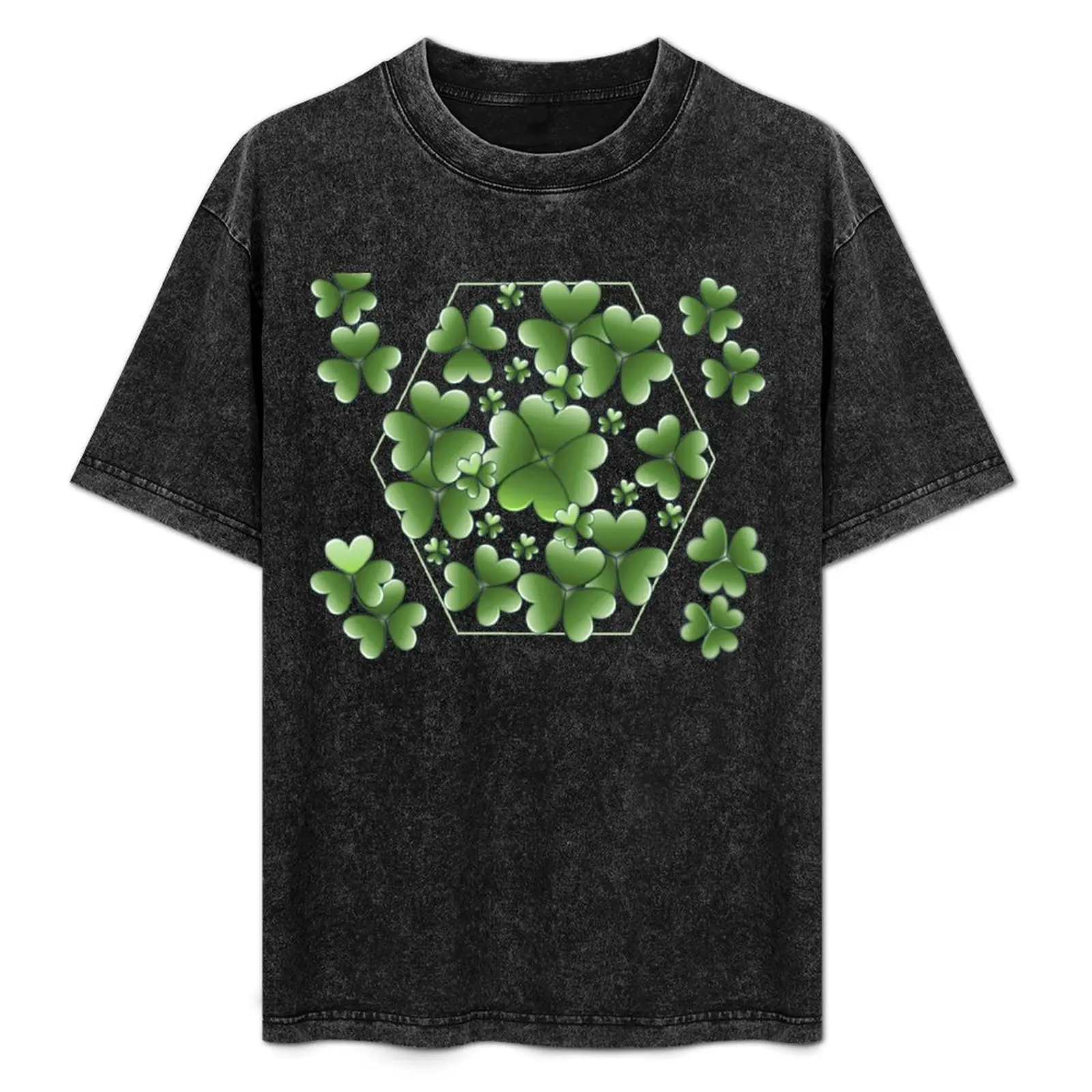 

Lucky Clover Kaleidoscope T-Shirt graphic t shirts vintage graphic tee oversized t shirts for men cotton