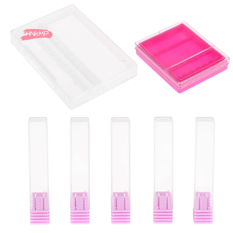 1/5 قطعة صندوق تخزين حامل مثقاب فني للأظافر - لقمة مثقاب ومنظم ملحقات قاطعة المطحنة لأدوات تزيين الأظافر #1
