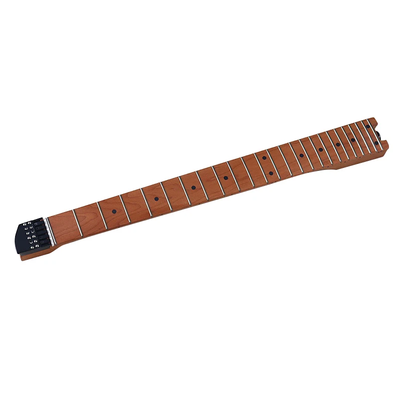 Electic Guitar Neck Headless Roasted Canada Maple 24 Frets 5.6cm Width DIY Guitar Part For 6 String Headless Guitars