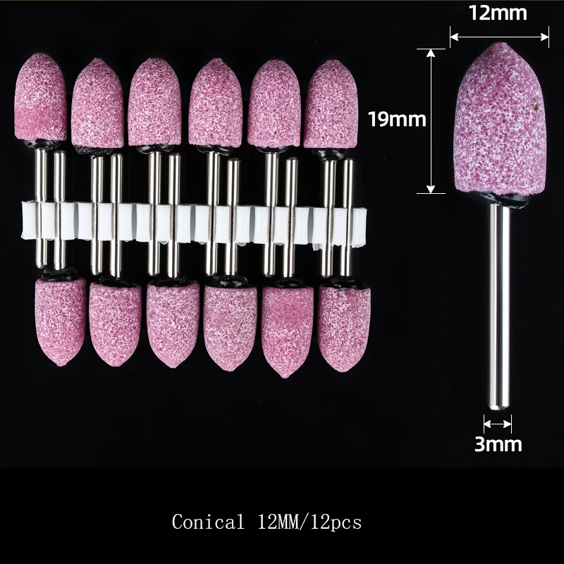 Tête de meulage en céramique montée sur arbre, 5 pièces de 3mm, polissage, roue conversive pour outils électriques éloignés