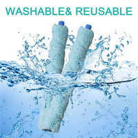 A66T-4PCS Soft Main Roller Brush For ILIFE Shinebot W400 W450 W455 Floor Washing Robot Brush Spare Parts Replacement