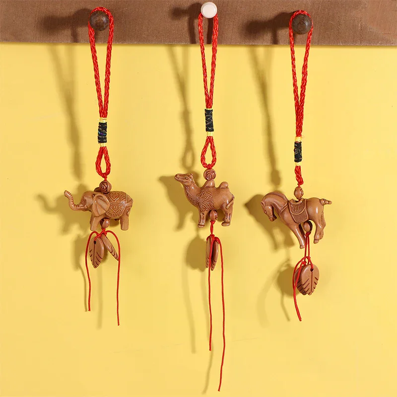 Детская-игрушка-с-героями-мультфильмов-китайский-брелок-для-ключей-слон-верблюд-лошадь-резьба-брелок-для-ключей-счастливый-брелок-тканые-брелки-кулон