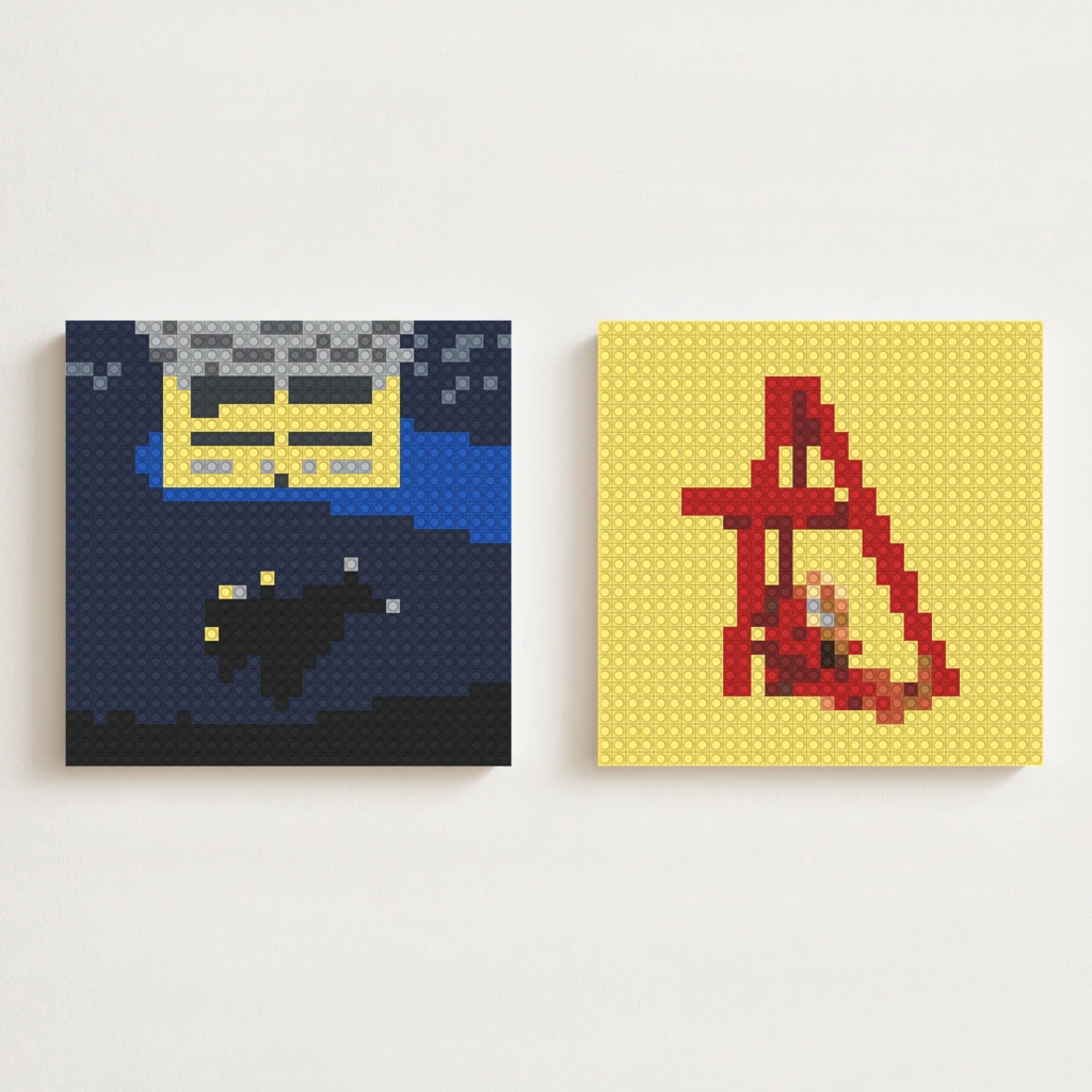 

Популярный постер с музыкальным альбомом певицы Билли Айлиш, настенный декор для гостиной, картина, конструктор MOC, пиксель-арт из кирпичиков