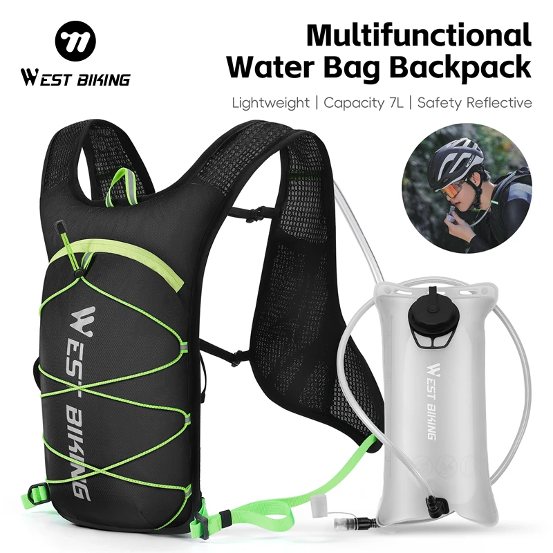 

WEST BIKING 7L Cycling Running Backpack Lightweight Breathable Hydration Vest Water Bag Backpack for Hiking Climbing Riding