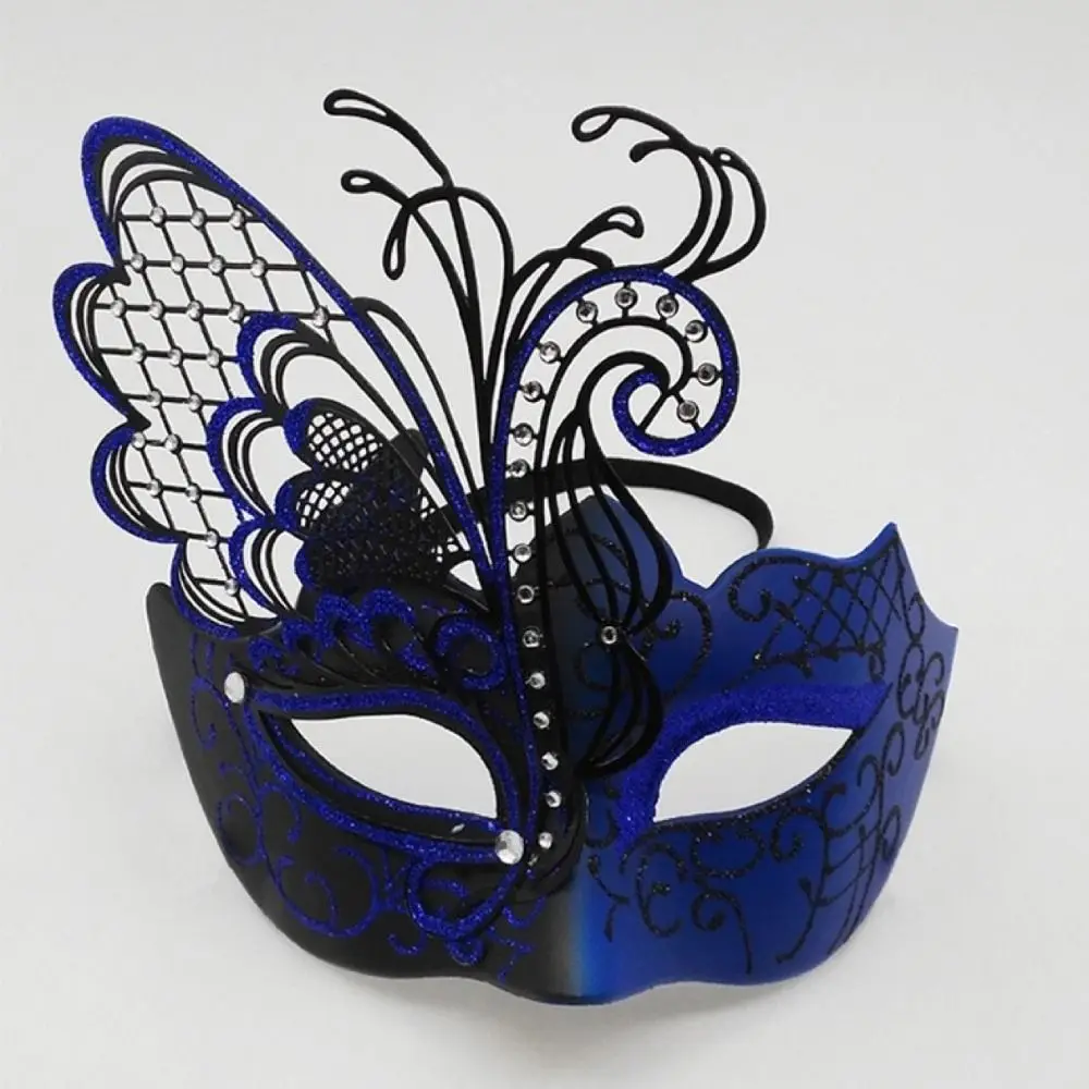 

Simple Retro Half Face Mask Novelty Crystal Glitter Mask Colorful Beautiful Masquerade Cosplay Mask Carnival Costume Props