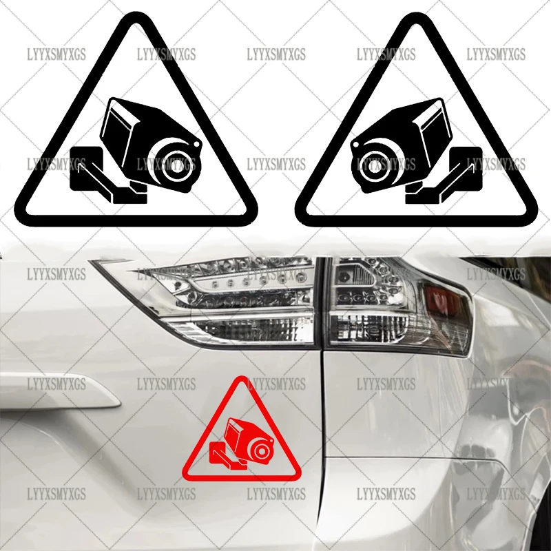 

Self-Adhesive Custom Warning Camera Sign Car Stickers Waterproof Sunscreen Vinyl Decal PVC wholesale Car Accessories