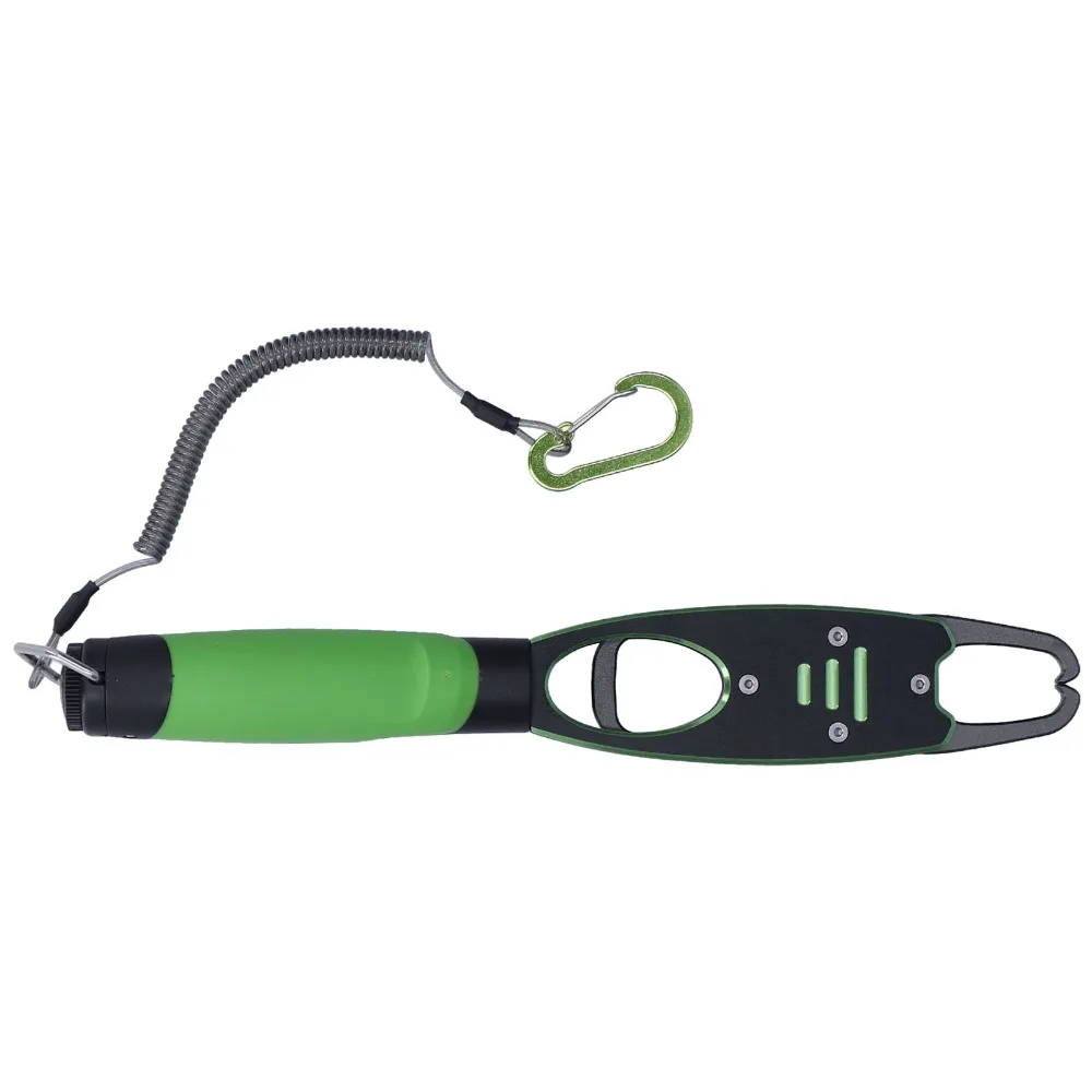 

Aluminium Alloy Fish Lip Gripper 2 in 1 with Scale Fishing Lip Grips 40LB Loading Capacity Rubber Handle Fish Lip Clip for Men