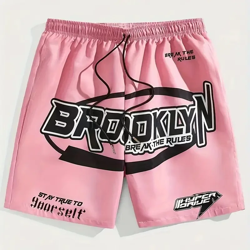 Summer Kids Men Brooklyn New York Shorts Children Fashion Beach Shorts Boys Sports Shorts Casual Short Pants Streetwear Moto 6