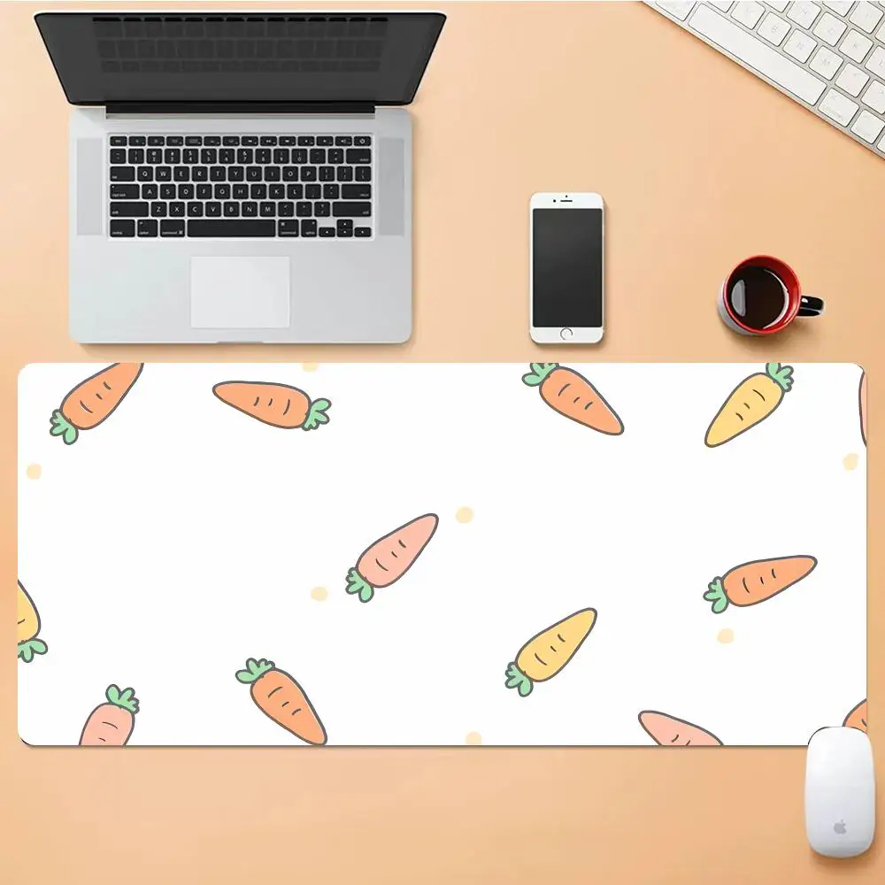 

Cartoon Carrot Mouse Pad Desk Mouse Pad Cute HD Desk Pad Extended Gaming Keyboard Mats Large XXL Gamer Mousepad 90x40