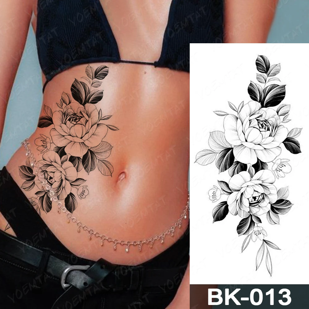 Wholesale Waterproof Temporary Tattoo Sticker Flash Tattoos Lip Print Butterfly Flowers Body Art Arm Fake Sleeve Tatoo