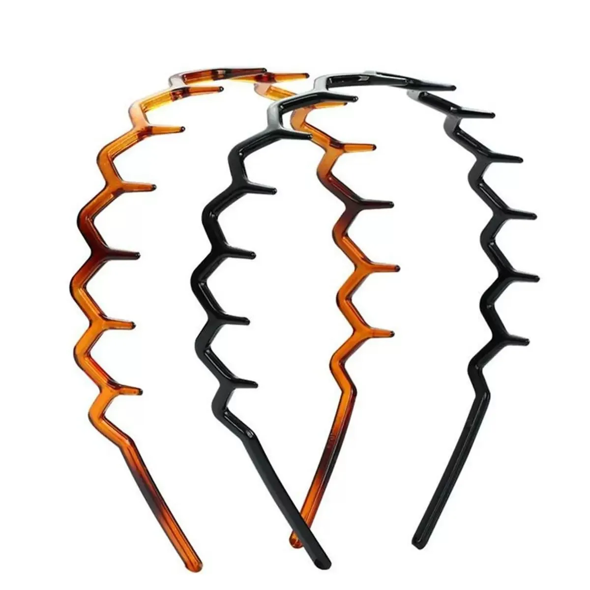 2pcs/set Teeth Non-slip Hair Comb Plastic Headband For Women Girls Sweet Hair Ornament Hairbands Fashion Hair Accessories