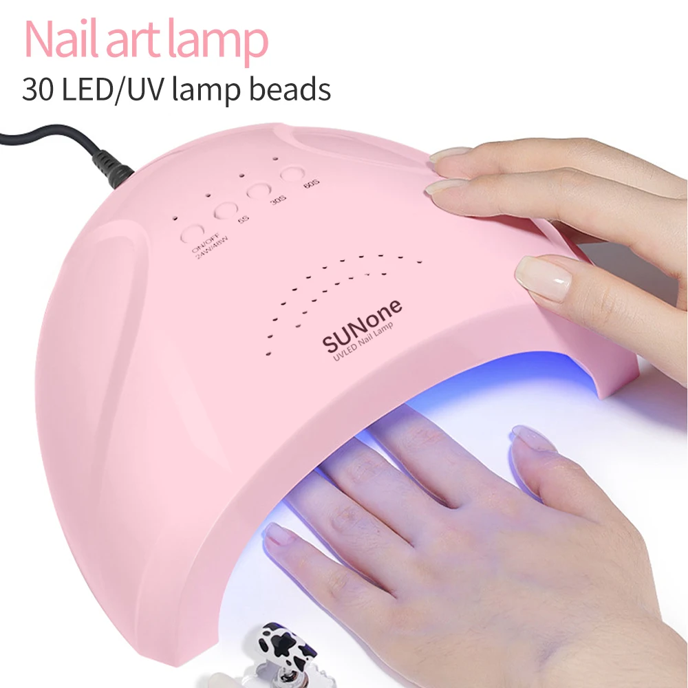 SUNone 48W UV LED Nail Lamp 30 Beads Dryer 3Timer Nail Dryer Gel Nail Polish Curing Automatic Sensor Nail Art Equipment