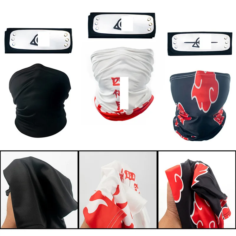 

Anime Hokage Hatake Kakashi Uchiha Sasuke Headband Cosplay Mask Cosplay Accessories Costume Cos Props Halloween Party Gift