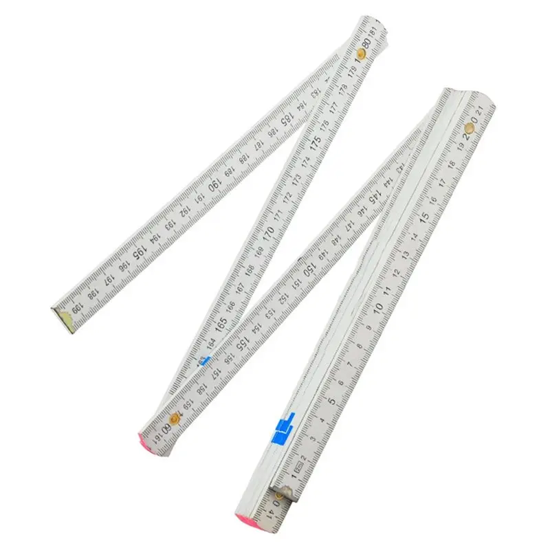 AT82-Fold-Up Rulers 2 Meters Slide Ten-Parts Versatile Inside Reading Folding Carpenter' S Ruler Education Meter