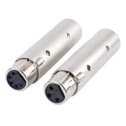 3 Pin XLR To 5 Pin DMX Metal Cased Converter Adaptor Audio Lighting Adapter For Stage And Theatre Lighting