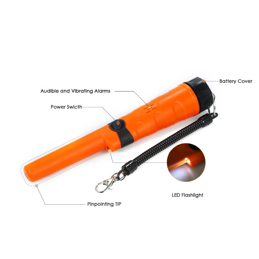 High Sensitivity Handheld Metal Detector MD970, 10 Feet Underwater Pinpointer, Treasure Hunting Accessory