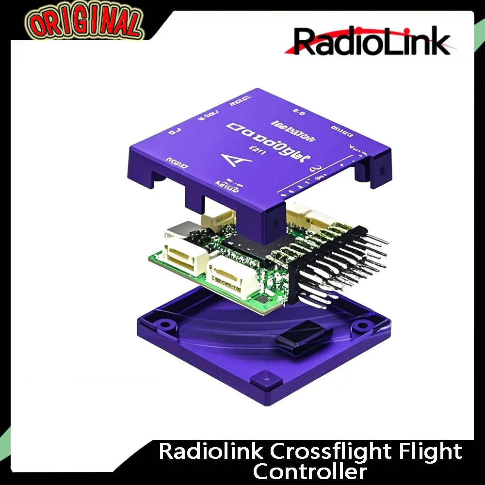 

Radiolink Crossflight FC | 2-12S, 10 ШИМ, встроенное экранное меню, совместимое с GPS (TS100/M10N/M8N) — для FPV дронов и гоночных радиоуправляемых моделей