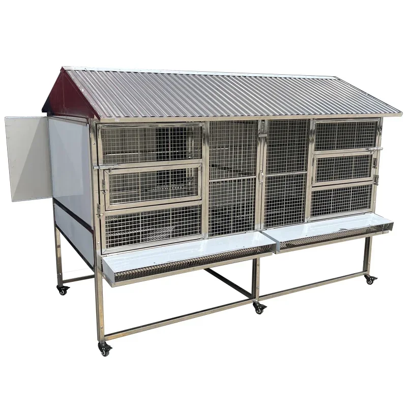

Stainless steel chicken cage household outdoor chicken shed large size breeding cage winter cold prevention weasel chicken