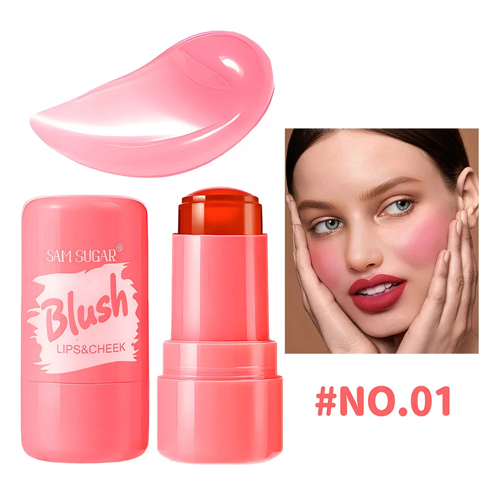 多機能ジェリーブラッシュスティック カラーチェンジチークバーム 高発色クリーミーなブレンド可能なフォーミュラ 女性の頬と唇用