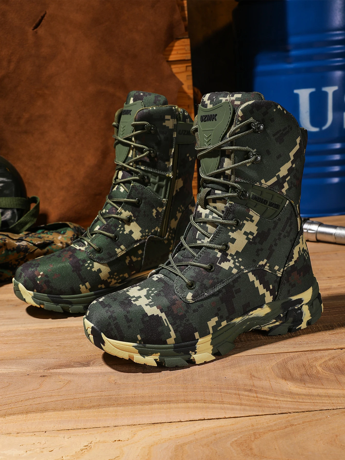 Herren-Tarnstiefel für das Training, Ganzjahres-Antirutsch-Atmungsaktive Outdoor-Feld-Wanderstiefel, Professionelle Taktische Kampfstiefel – Detail 13