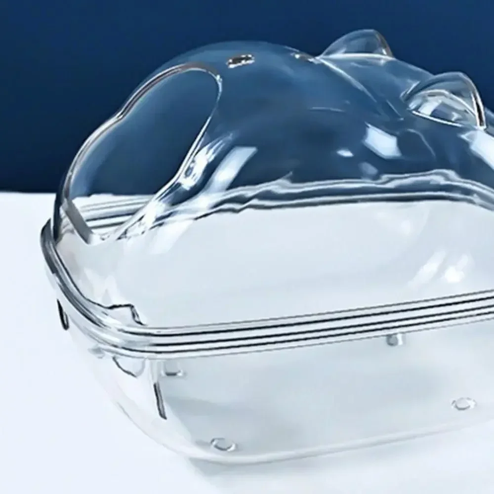 Transparent Plastic Small Bathtub Suitable for Hamsters Hamster Bathroom Hamster Sand Bath Mouse Box