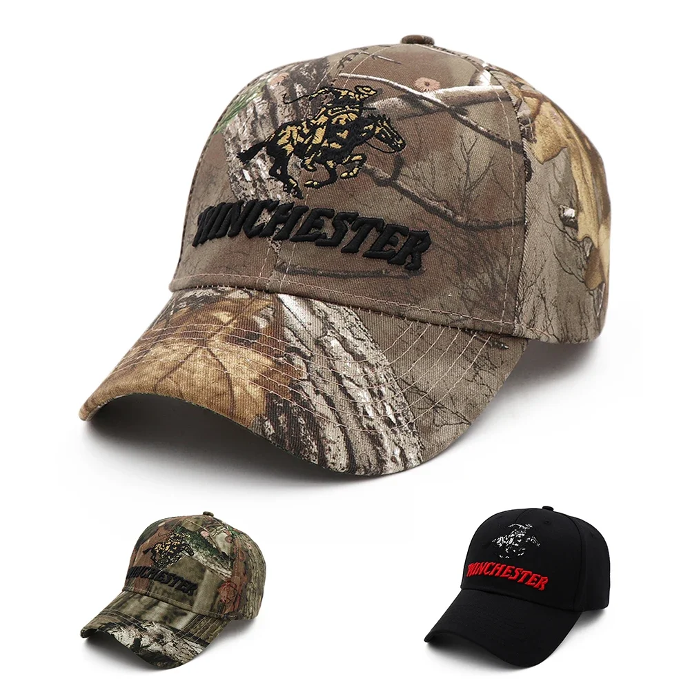 

New Winchester Sports CAMO Baseball Cap Fishing Caps Men Outdoor Hunting Jungle Hat Hiking Casquette Hats