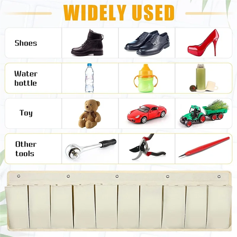 

BHBD-2 Piece RV Shoebag RV Shoe Storage Organizer 44.1 Inch With 10 For Shoes Toy Tool B