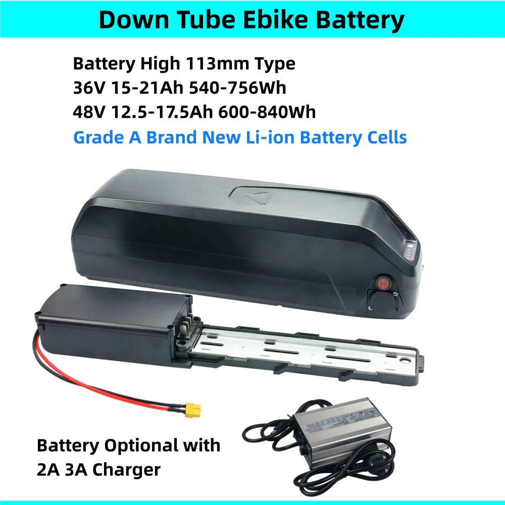 

Down Tube Li-ion Ebike Battery ALX 48v 12.5Ah 13Ah 15Ah 16Ah 17.5Ah 36v 15Ah 18Ah 20Ah for Bafang BBS01 BBS02 BBSHD TSDZ2 TSDZ2B