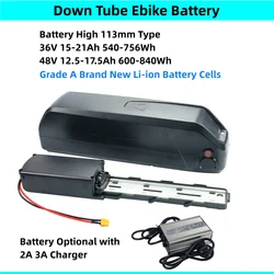 Down Tube Li-ion Rechargeable Ebike Battery ALX 48v 12.5Ah 13Ah 15Ah 16Ah 17.5Ah 36v 15Ah 20Ah for Ridstar Ouxi V8 Q20 E-bike