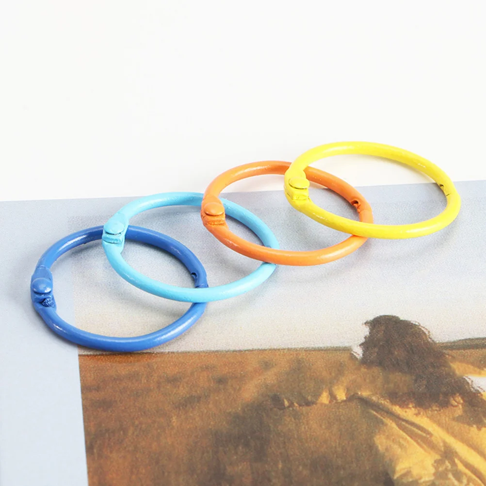 60 Pcs Key Metal Binder Ring Fob 300X300X050CM Multi-function Chain DIY Book