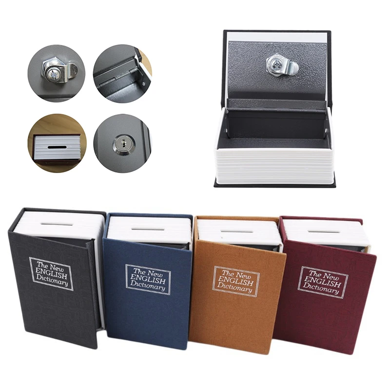 Dictionary Mini Book Safe Security Key Locker Money Hidden Secret Safe Key Safe Box Cash Money Coin Storage Jewellery Lock Box